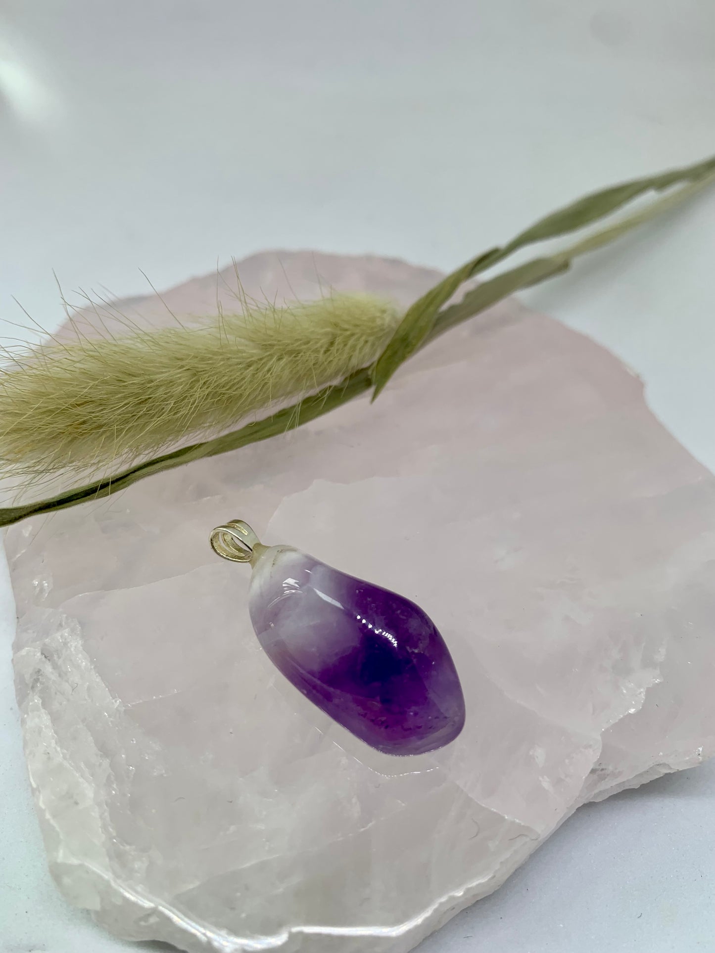 Chevron Amethyst Anhänger - 925 Sterling Silver
