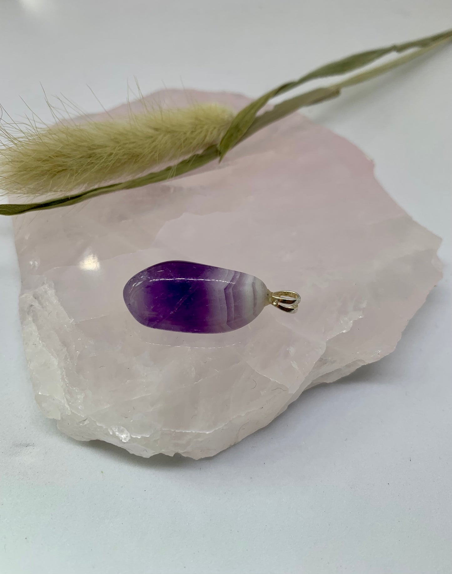 Chevron Amethyst Anhänger - 925 Sterling Silver