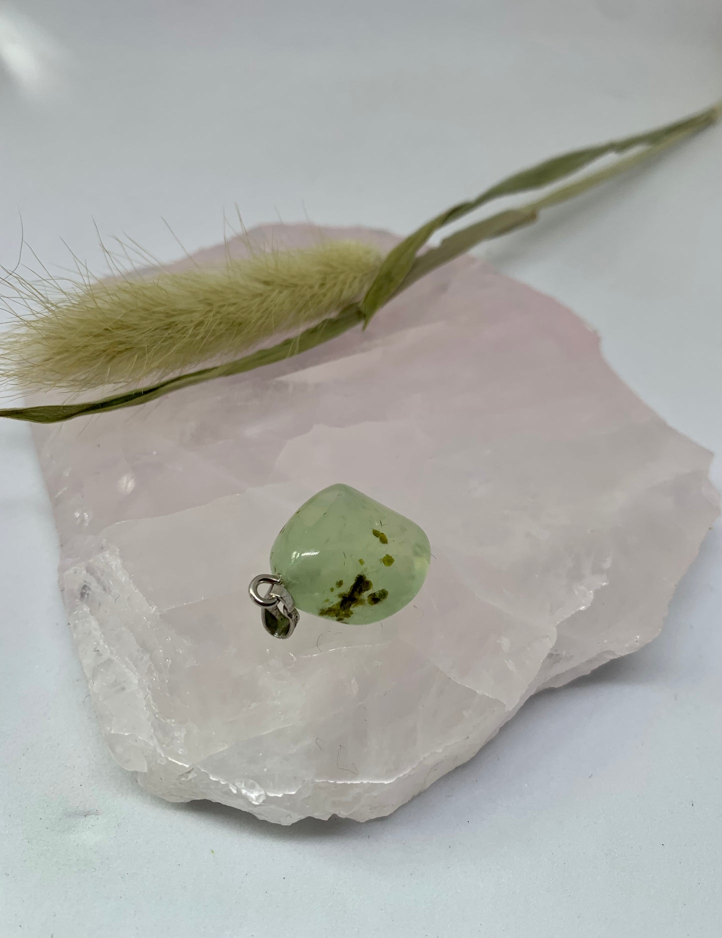 Prehnit Anhänger - 925 Sterling Silver