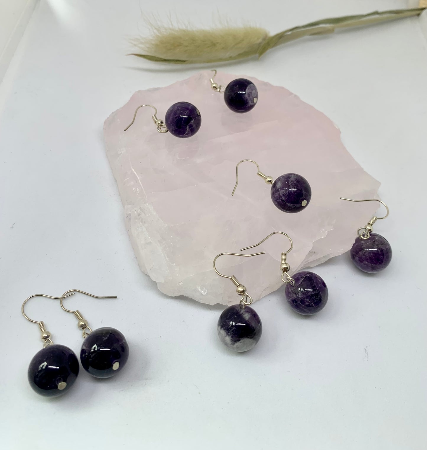 Amethyst Kugelohrringe