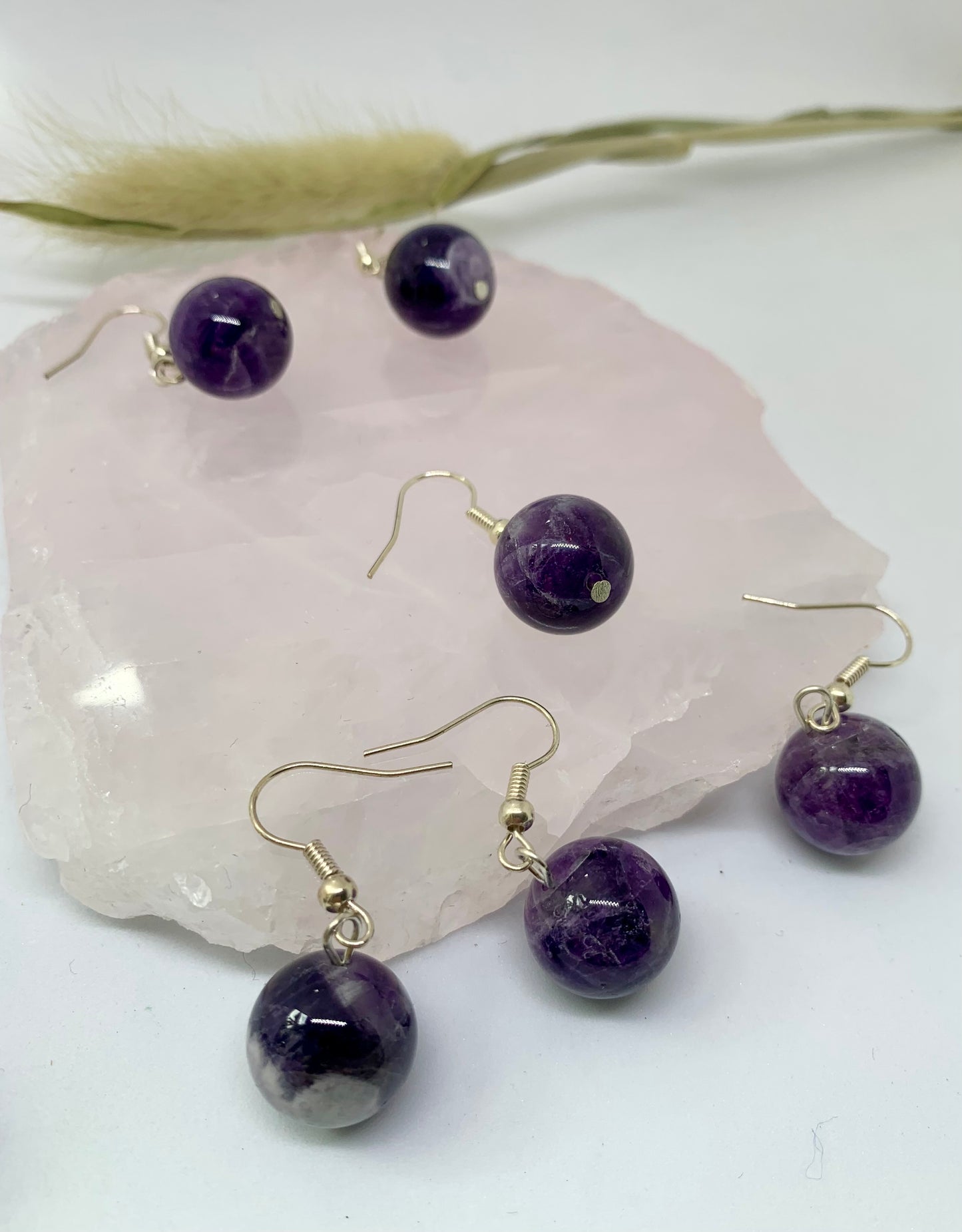 Amethyst Kugelohrringe