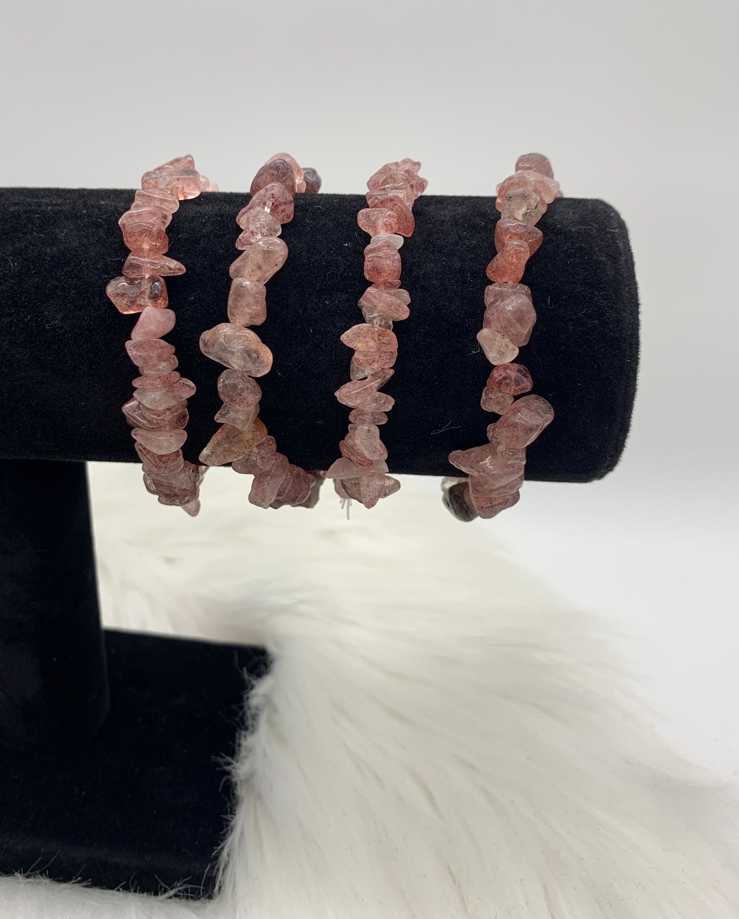 Erdbeerquarz Splitterarmband