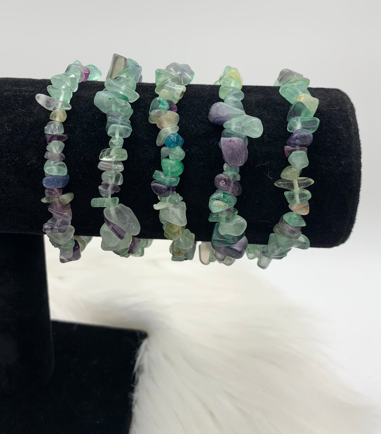 Regenbogen Fluorit Splitterarmband