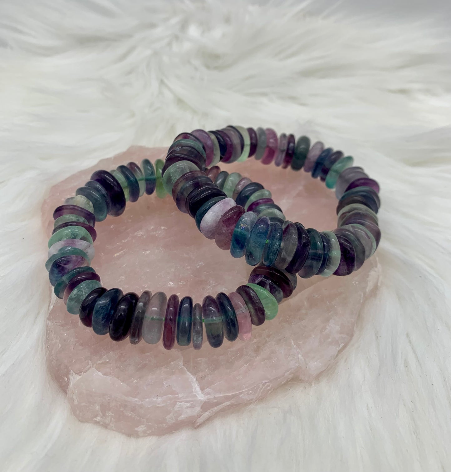 Regenbogen Fluorit Splitterarmband (big)