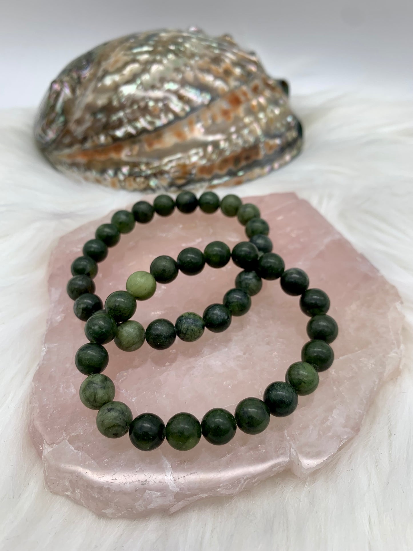 Xinyi Jade grün Mala Perlenarmband