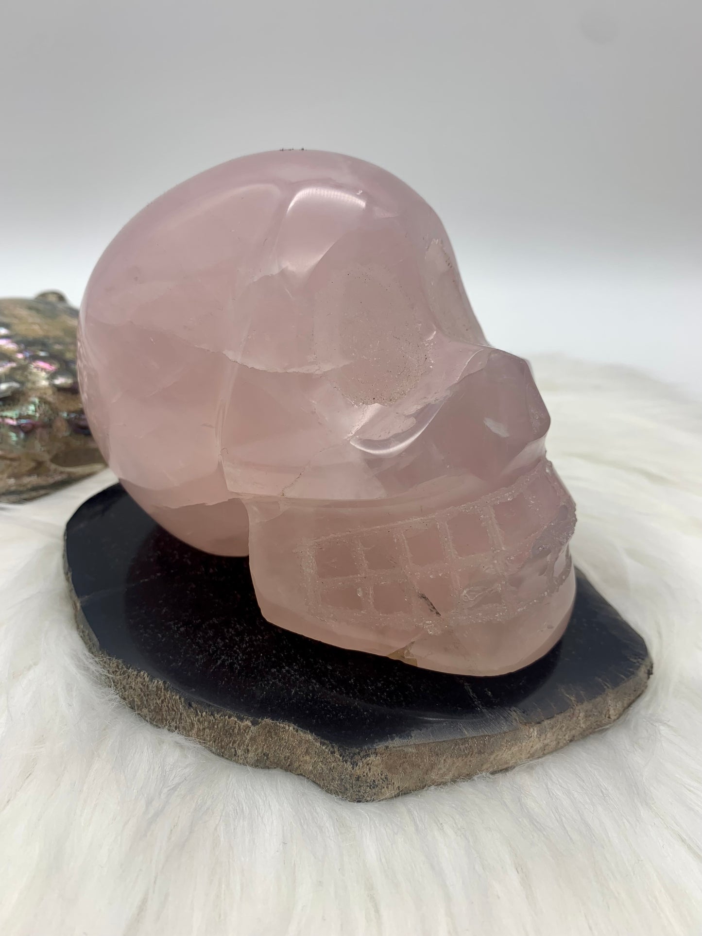 Rosenquarz Totenkopf/schädel