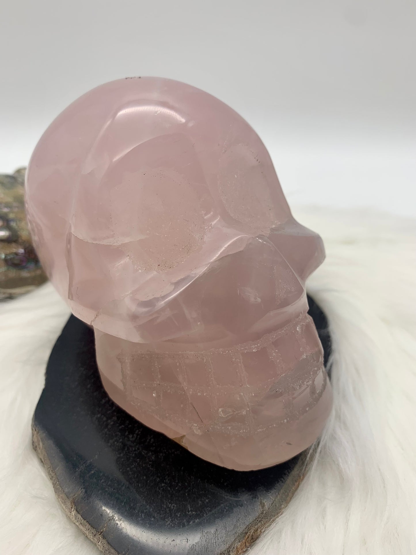Rosenquarz Totenkopf/schädel