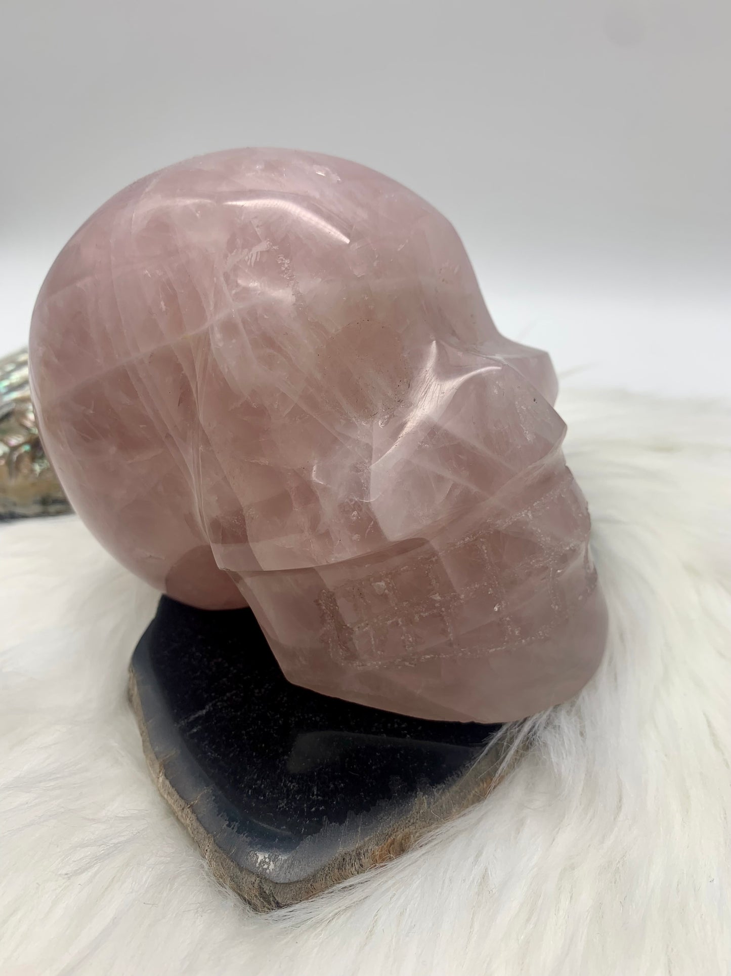Rosenquarz Totenkopf/Schädel