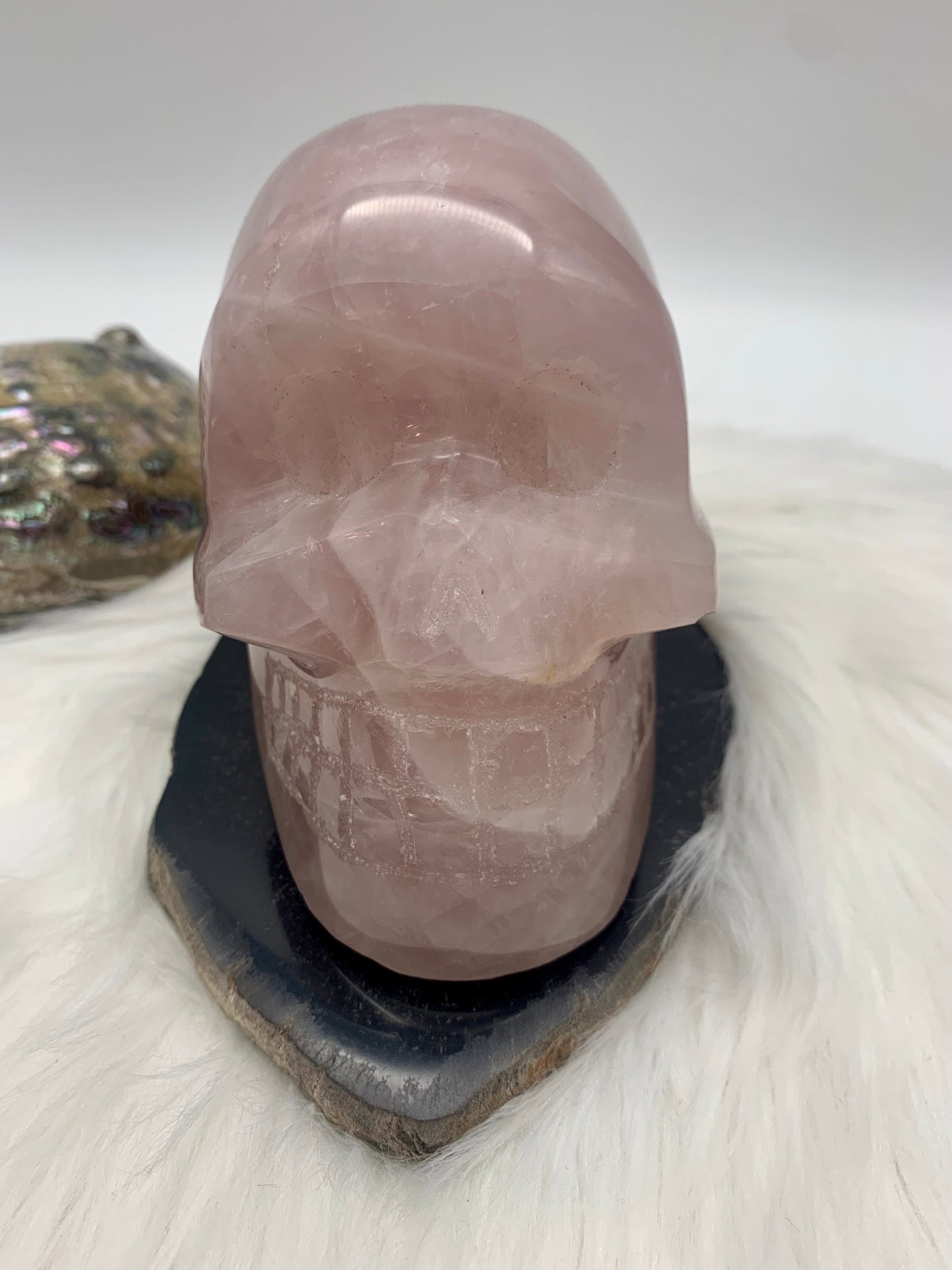 Rosenquarz Totenkopf/Schädel
