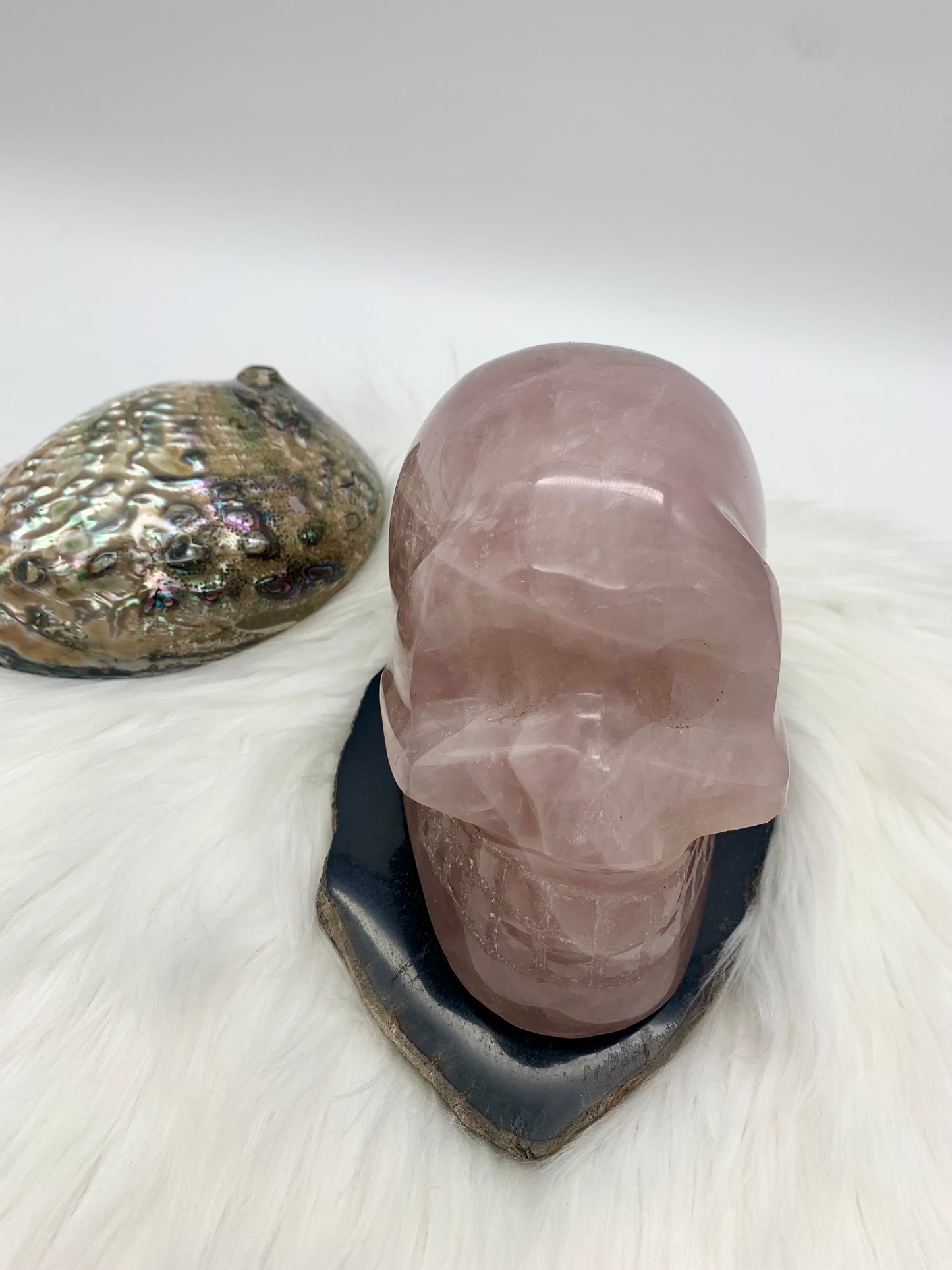 Rosenquarz Totenkopf/Schädel