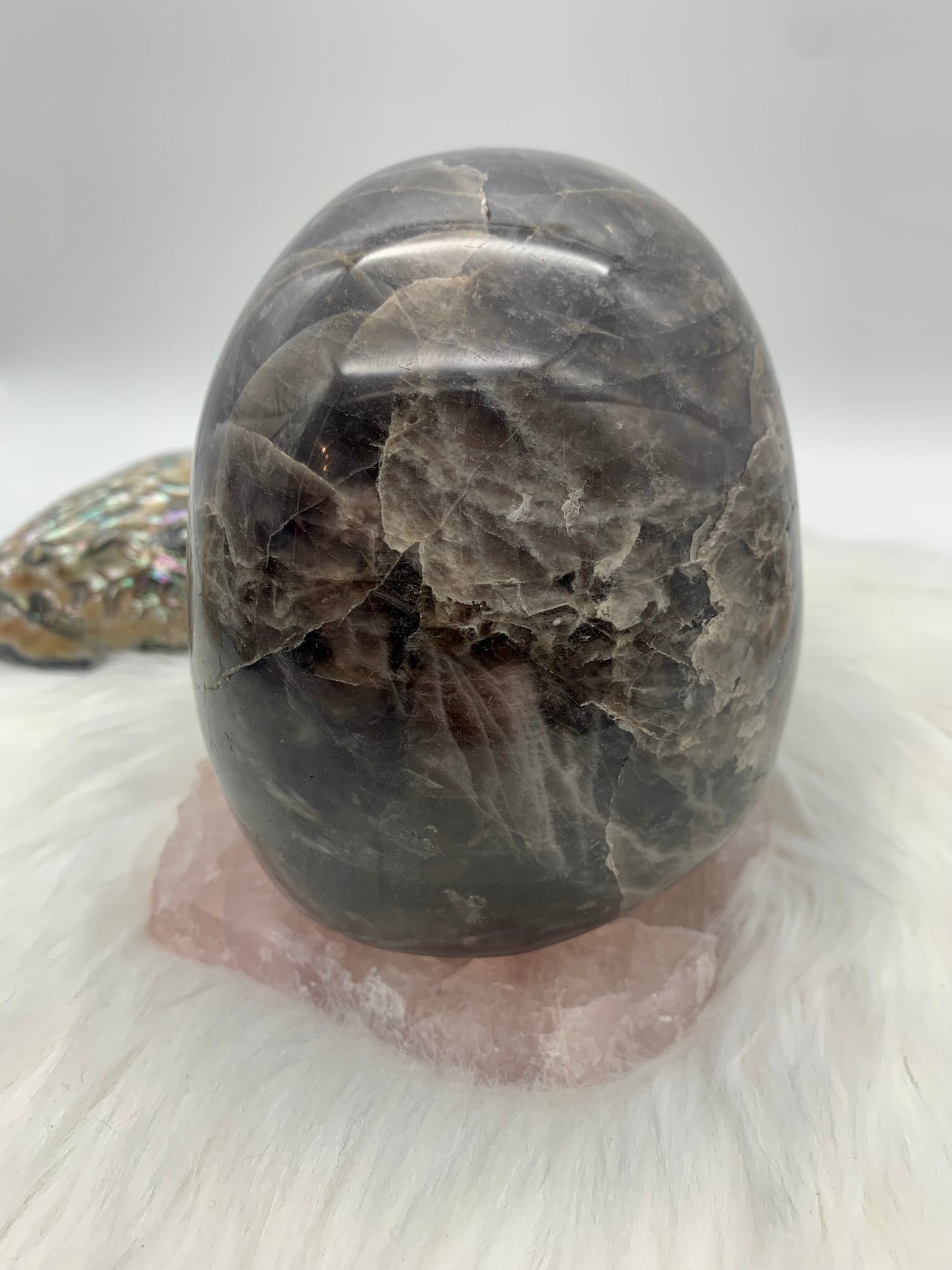 Schwarzer Mondstein Totenkopf/Schädel