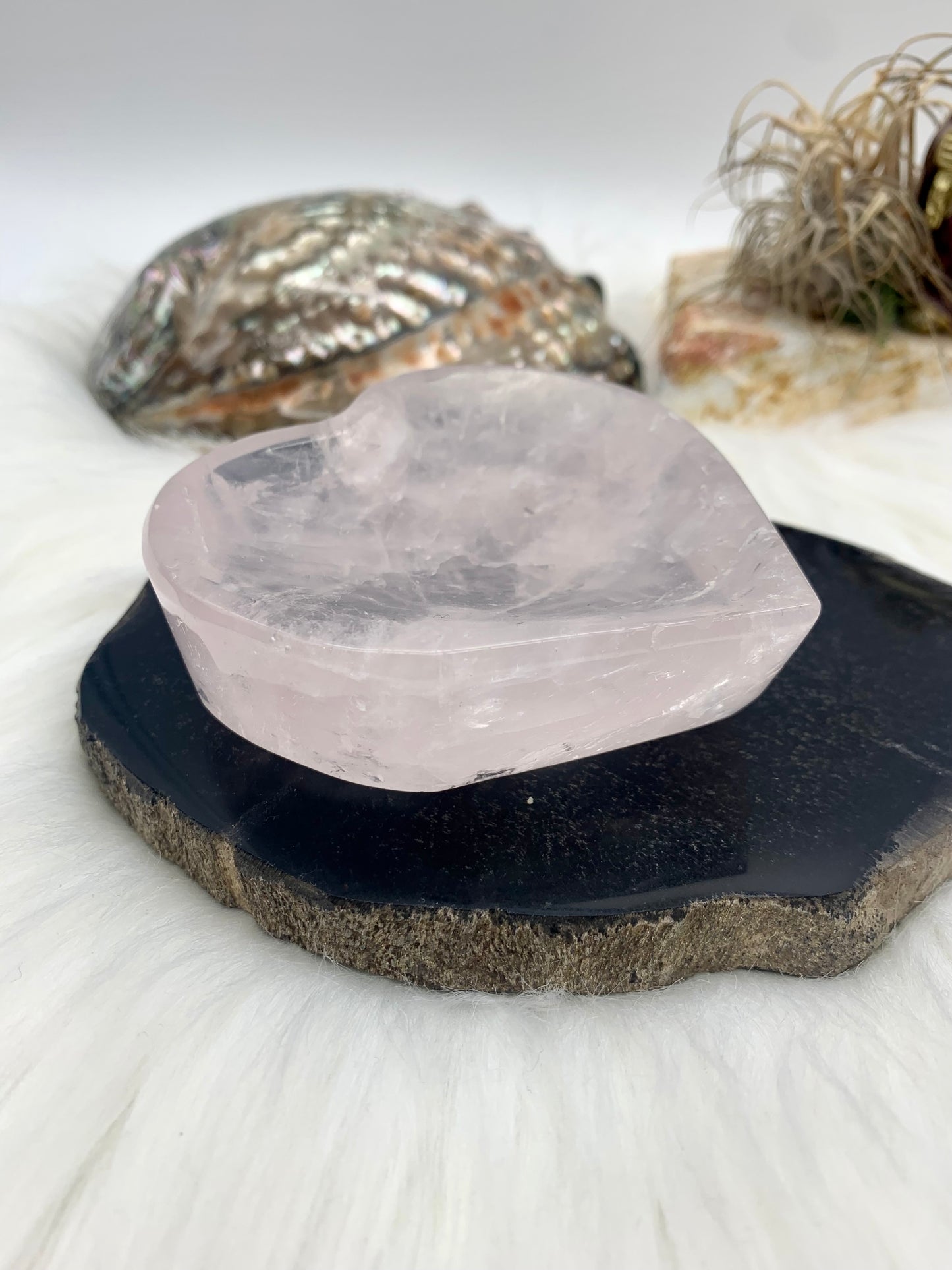 Rosenquarz Schmuckbowl