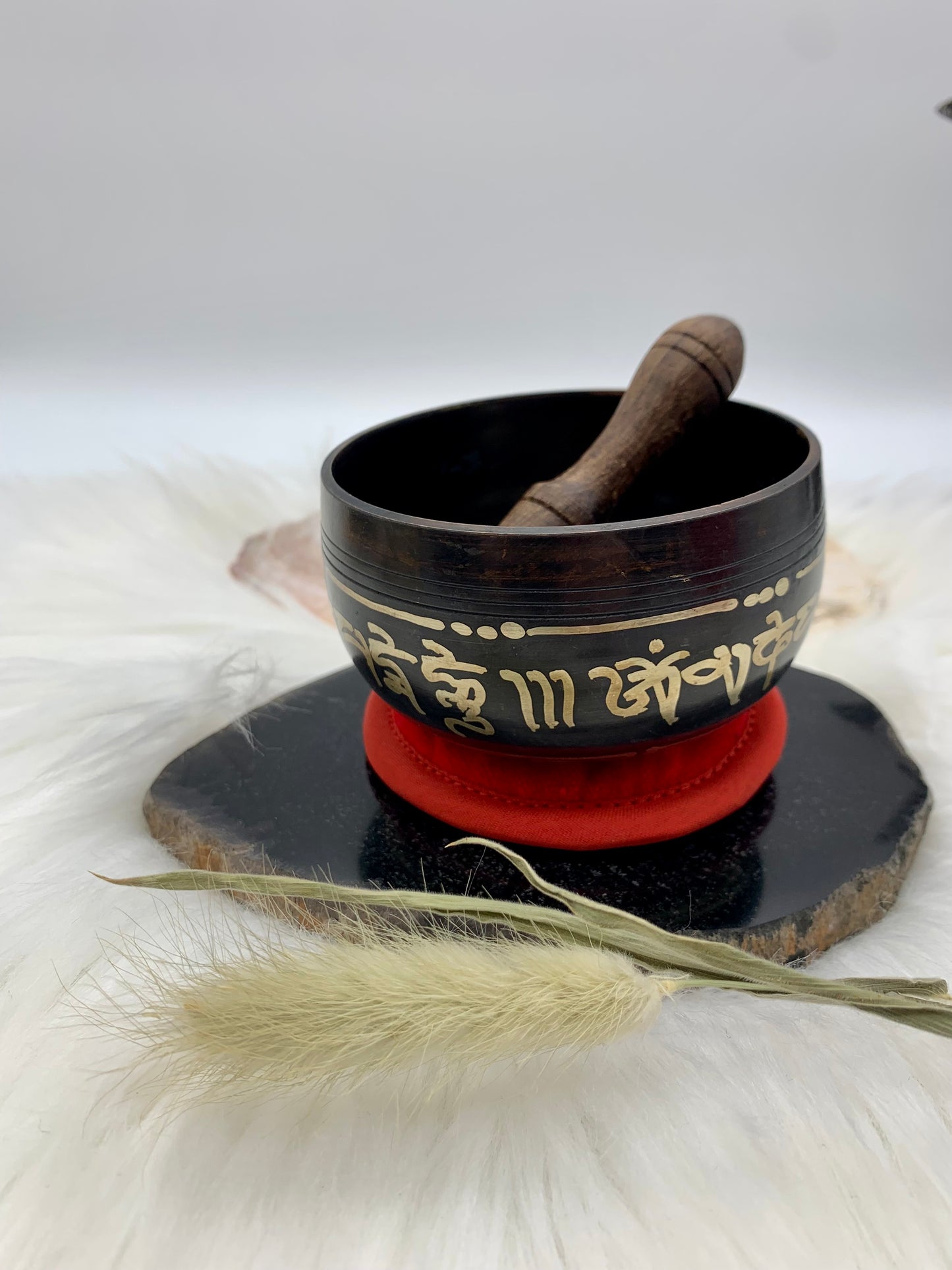 Klangschale mit Ohm Symbol