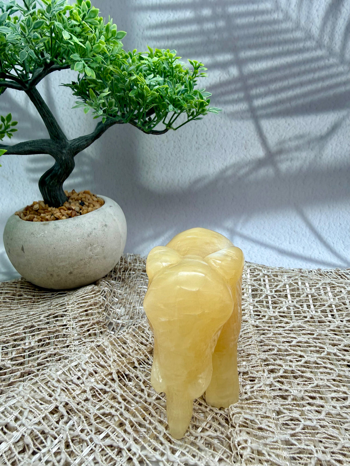 Orangencalcit Elefant - I