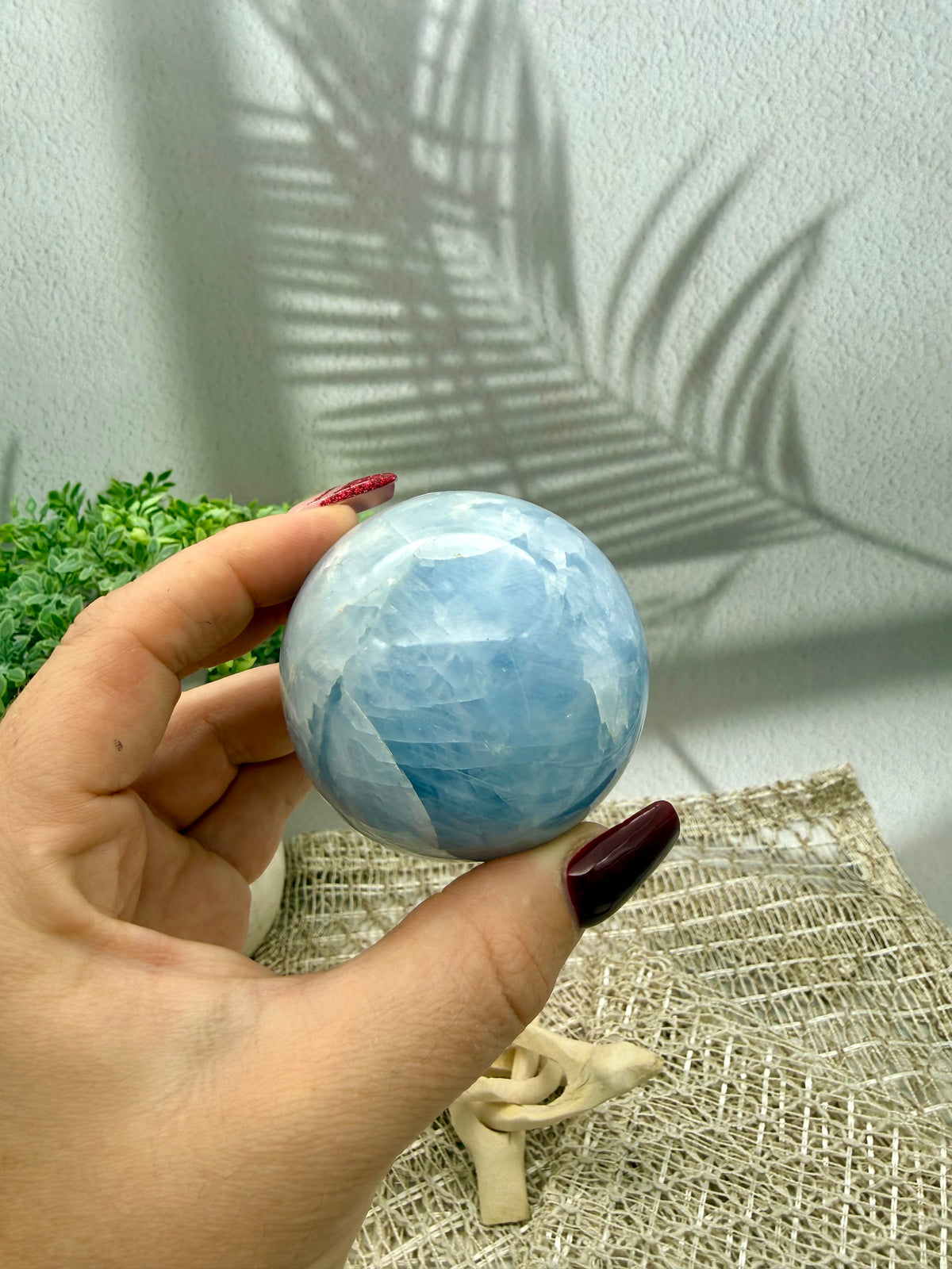 Blaue Calcit Kugel - Klein