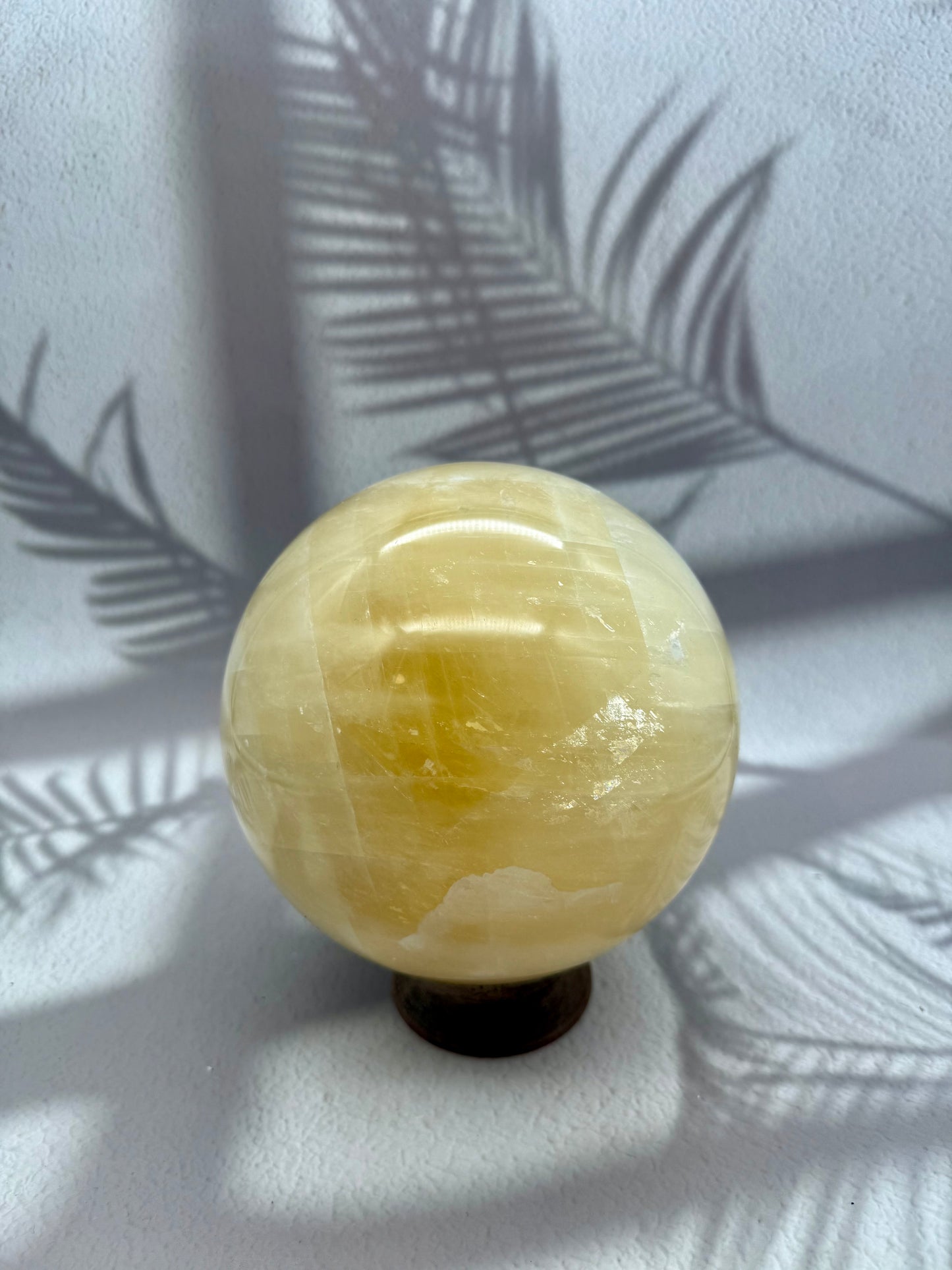 Orangencalcit Kugel - Rainbow 6,4kg