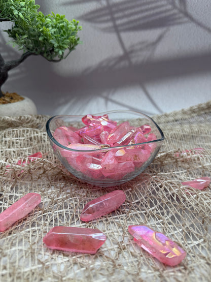 Bedampfter Bergkristall rosa
