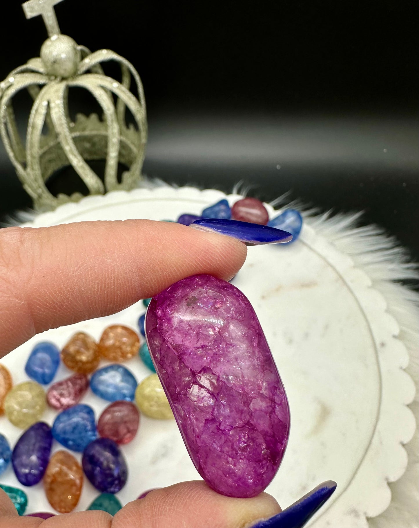 Crashed Bergkristall - gefärbt