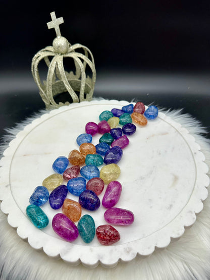 Crashed Bergkristall - gefärbt