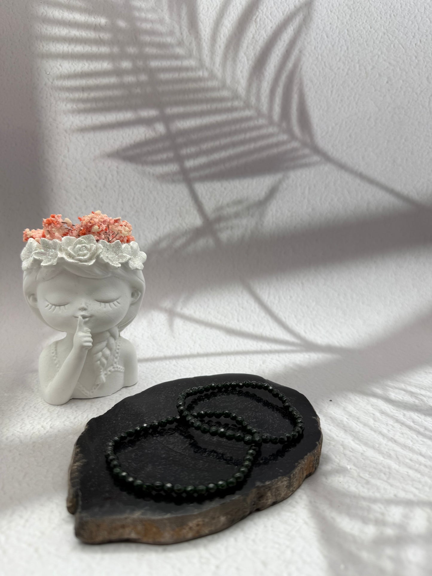 Facettiertes Grünfluss Armband