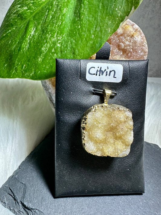 Citrin Drusen Anhänger