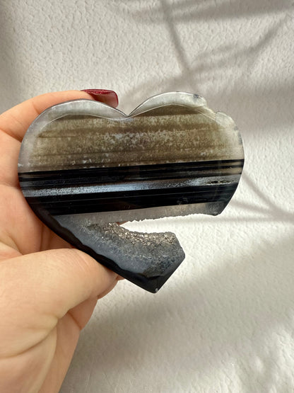 Achat Herz mit Druse