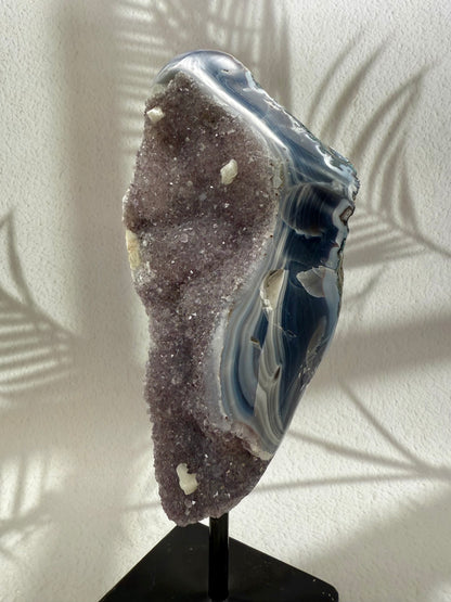 Amethyst/Achat Druse auf Ständer