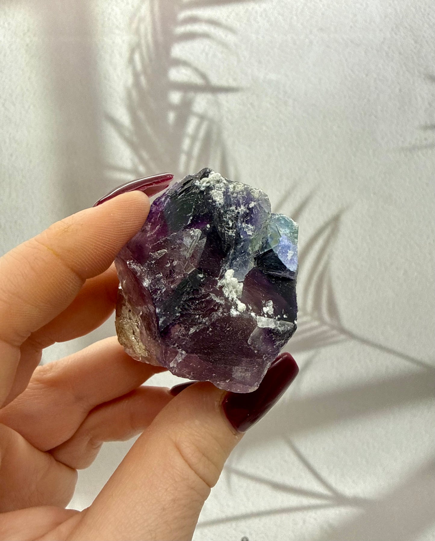 Fluorit Rohstück - lila/rosa