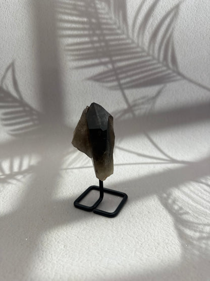 Rauchquarz Spitze auf Ständer