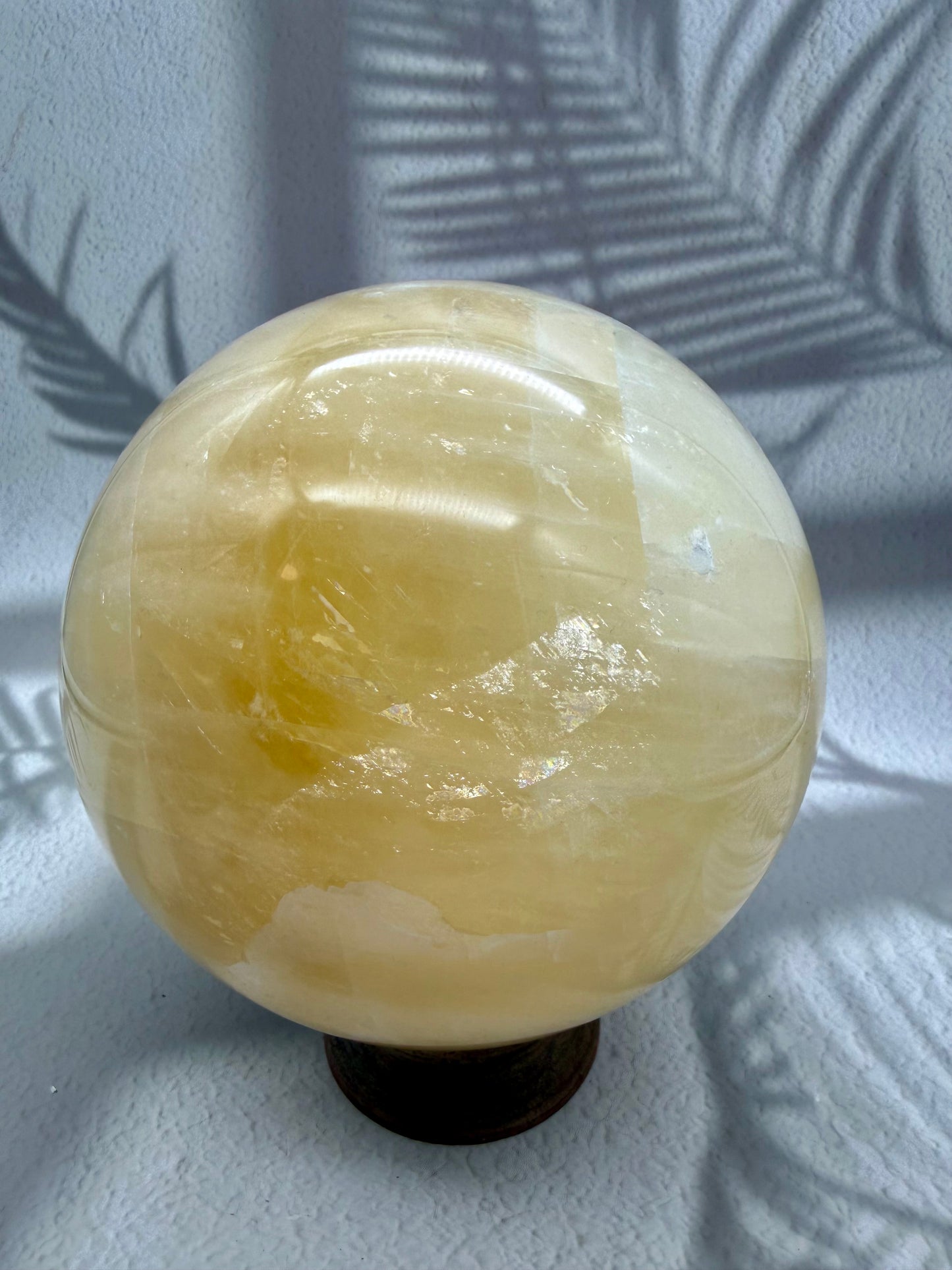 Orangencalcit Kugel - Rainbow 6,4kg