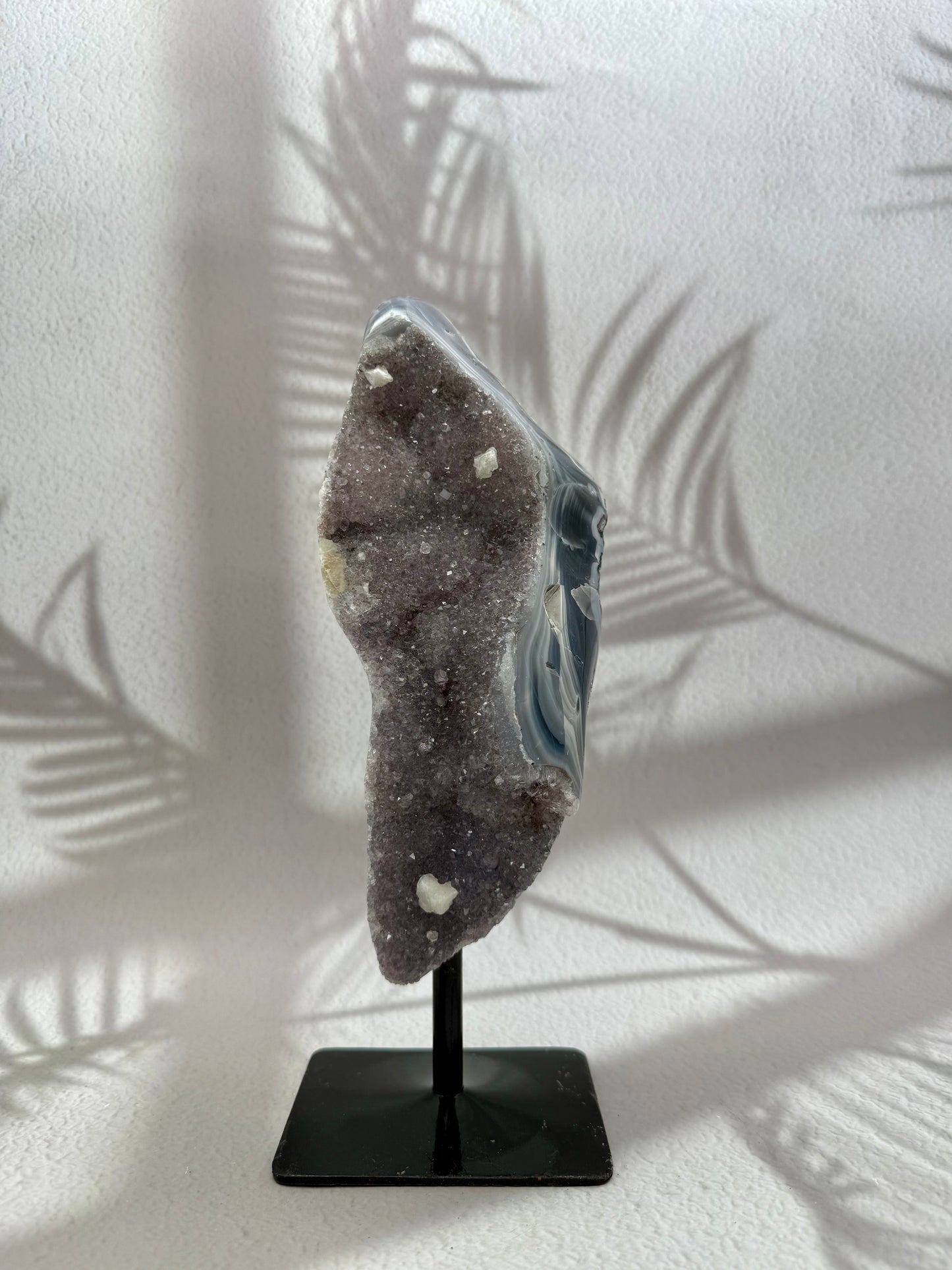 Amethyst/Achat Druse auf Ständer
