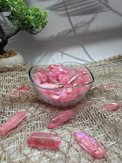 Bedampfter Bergkristall rosa