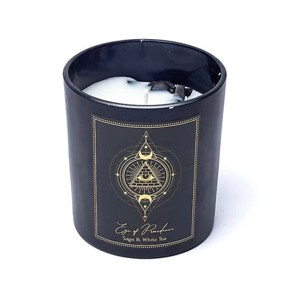 Manifestationskerze Auge der Vorsehung - Obsidian