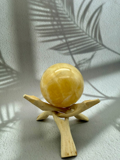 Orangencalcit Kugel - groß