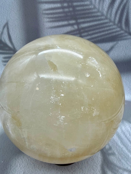 Orangencalcit Kugel - Rainbow 6,4kg