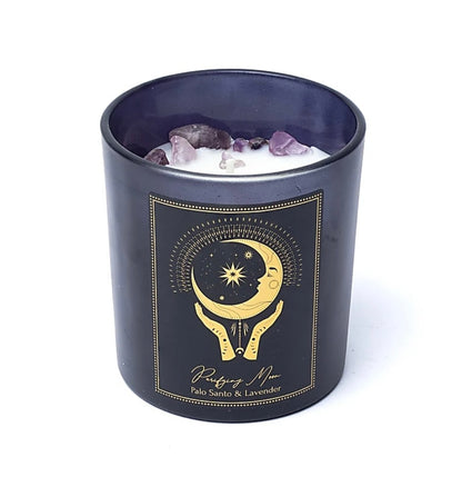 Manifestationskerze Reinigender Mond - Amethyst