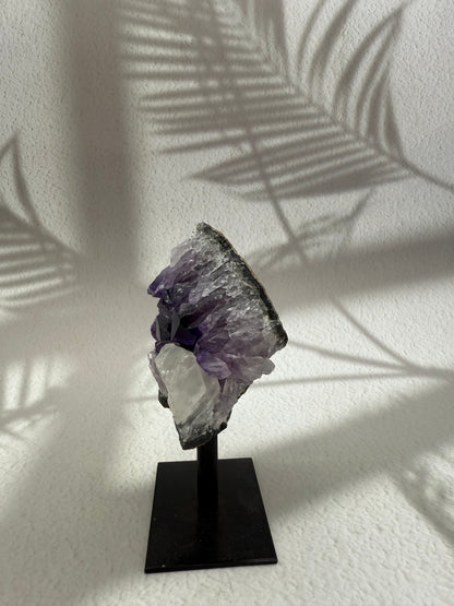Amethyst mit Calcit