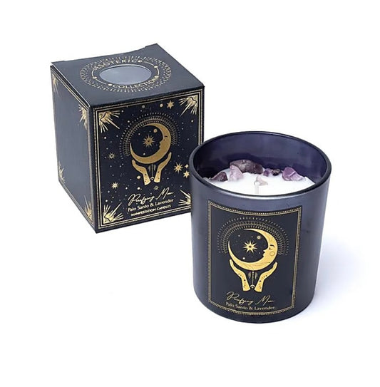 Manifestationskerze Reinigender Mond - Amethyst