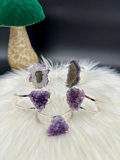 Amethystdrusen Armreif