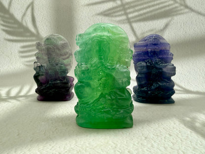 Fluorit Ganesha Figur