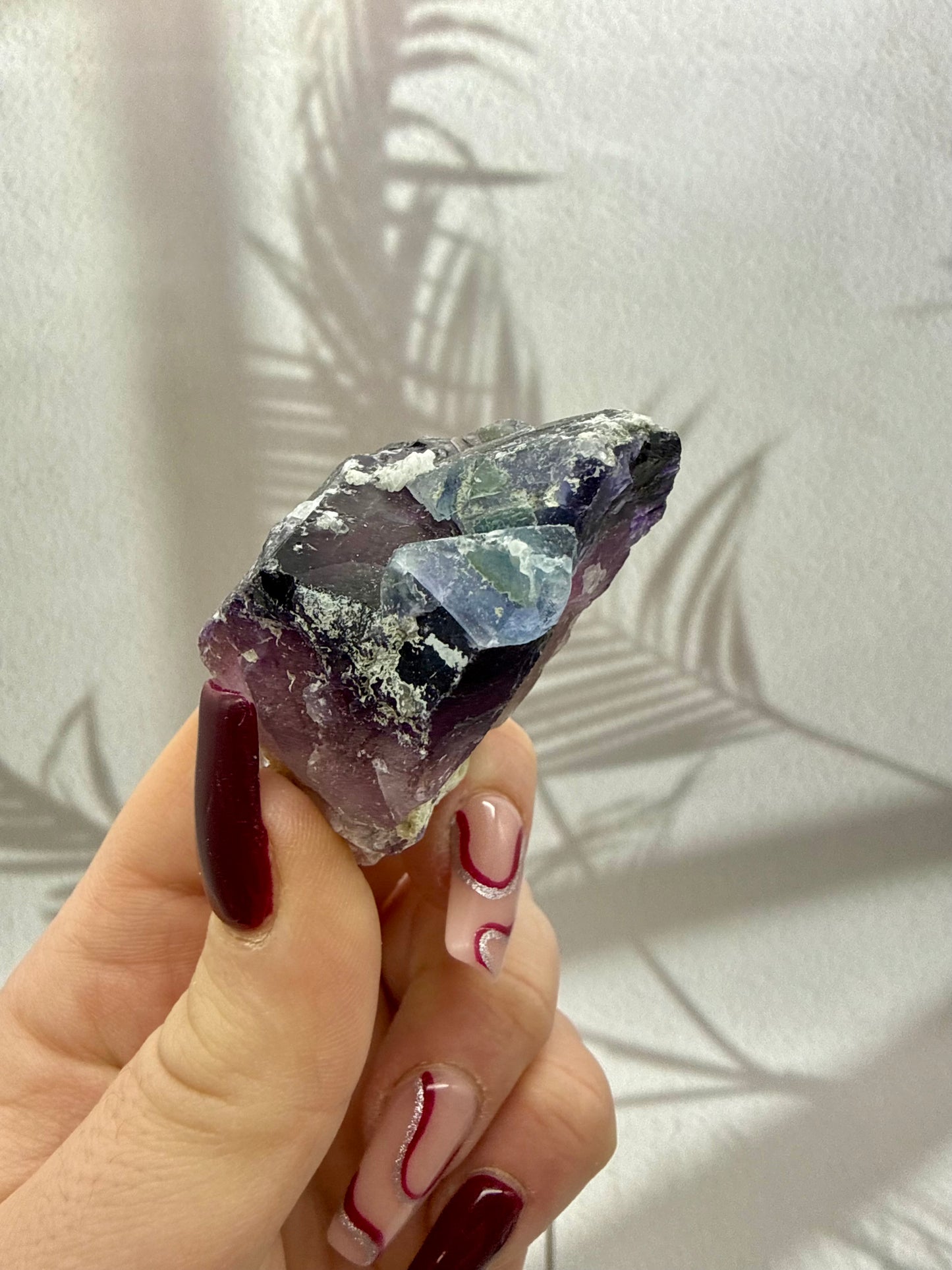 Fluorit Rohstück - lila/rosa