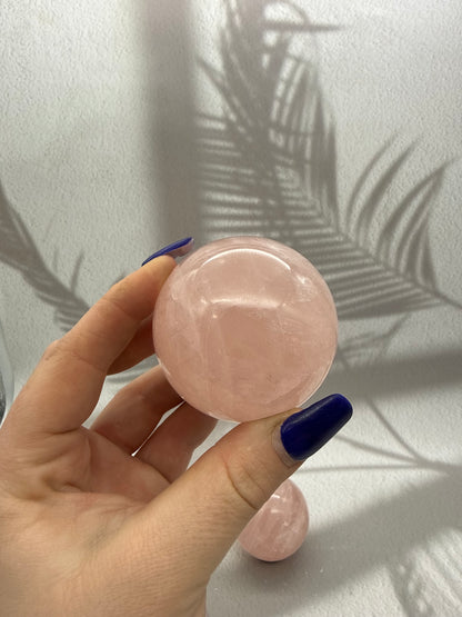 Rosenquarz Kugel 1-3