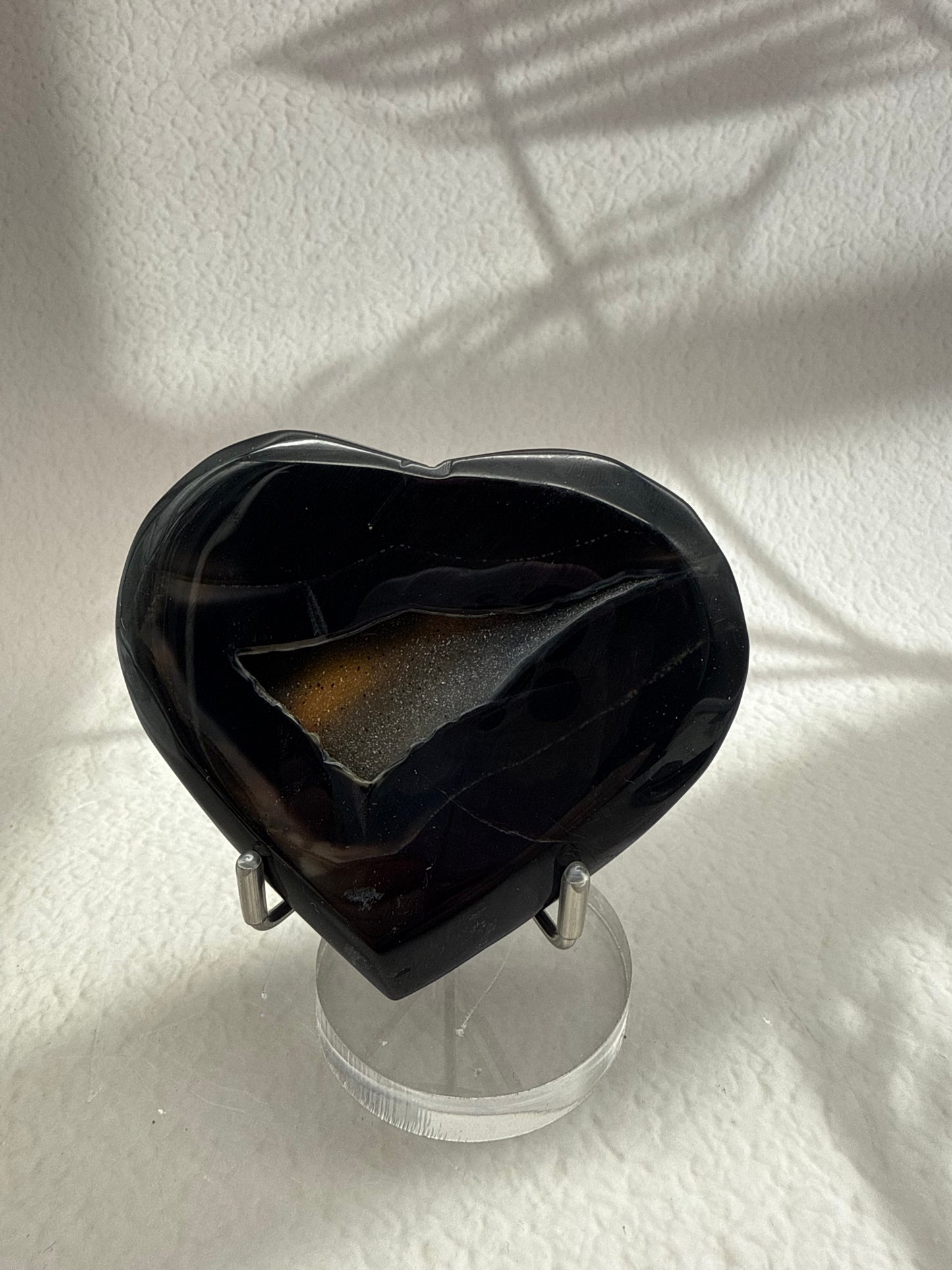 Schwarzes Achat Herz (III)