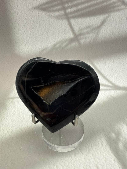 Schwarzes Achat Herz (III)