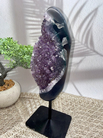 Amethyst x Achat auf Ständer