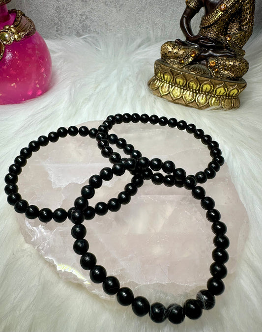 Schwarzes Onyx Perlenarmband