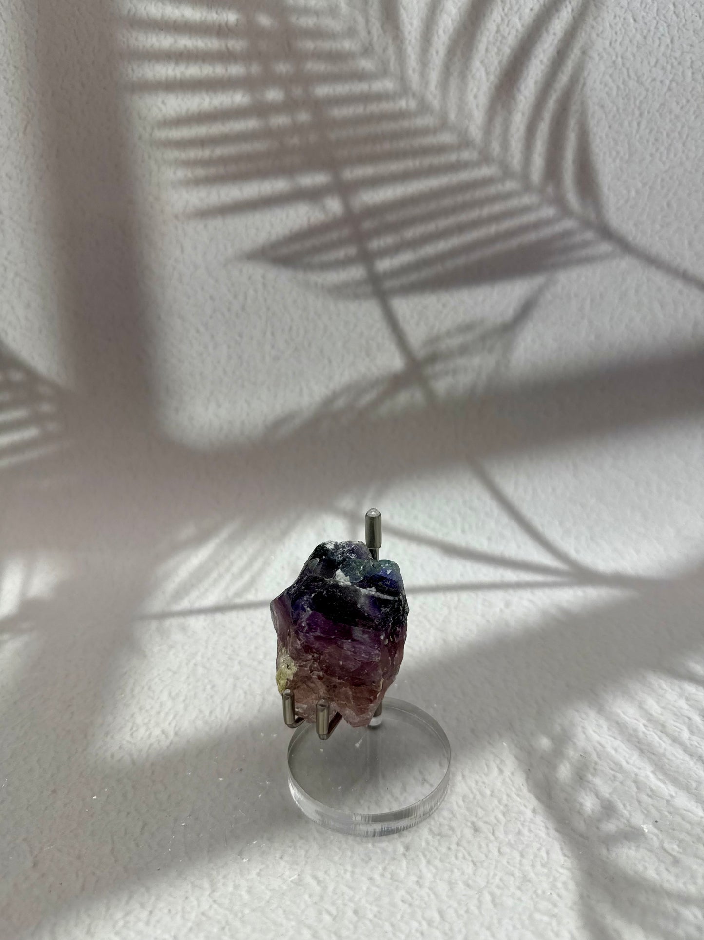 Fluorit Rohstück - lila/rosa