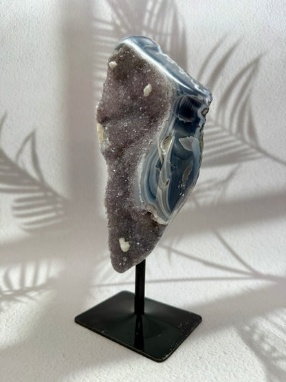 Amethyst/Achat Druse auf Ständer