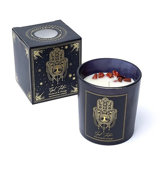 Manifestationskerze Good Fortune - Roter Jaspis