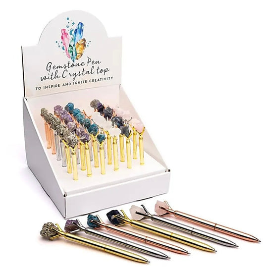 Kugelschreiber mit Rohsteinen